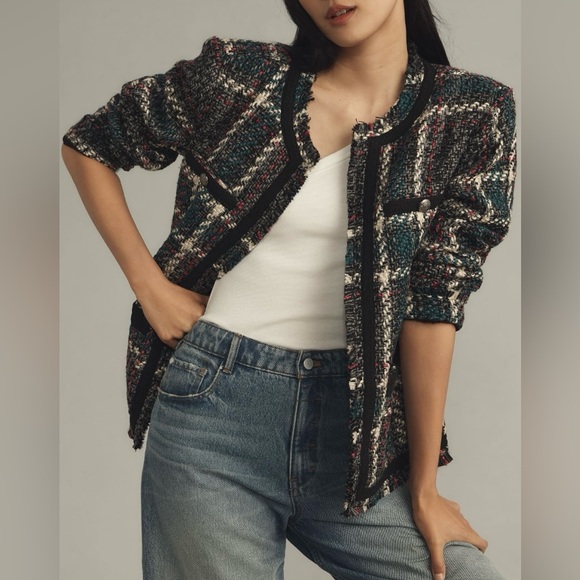 Anthropologie Tweed Jacket Large NWT - Picture 4 of 14